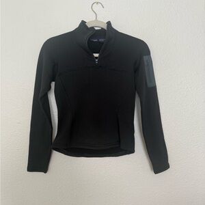 Arc'teryx Women's Black Technical Mid-weight Quarter-zip Base Layer